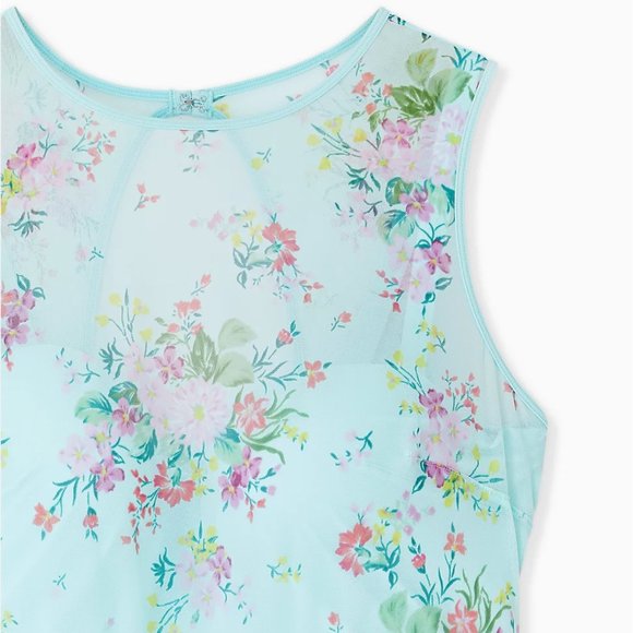 Torrid 6X Swim Dress Aqua Push Up Swimsuit Plus - Picture 3 of 6